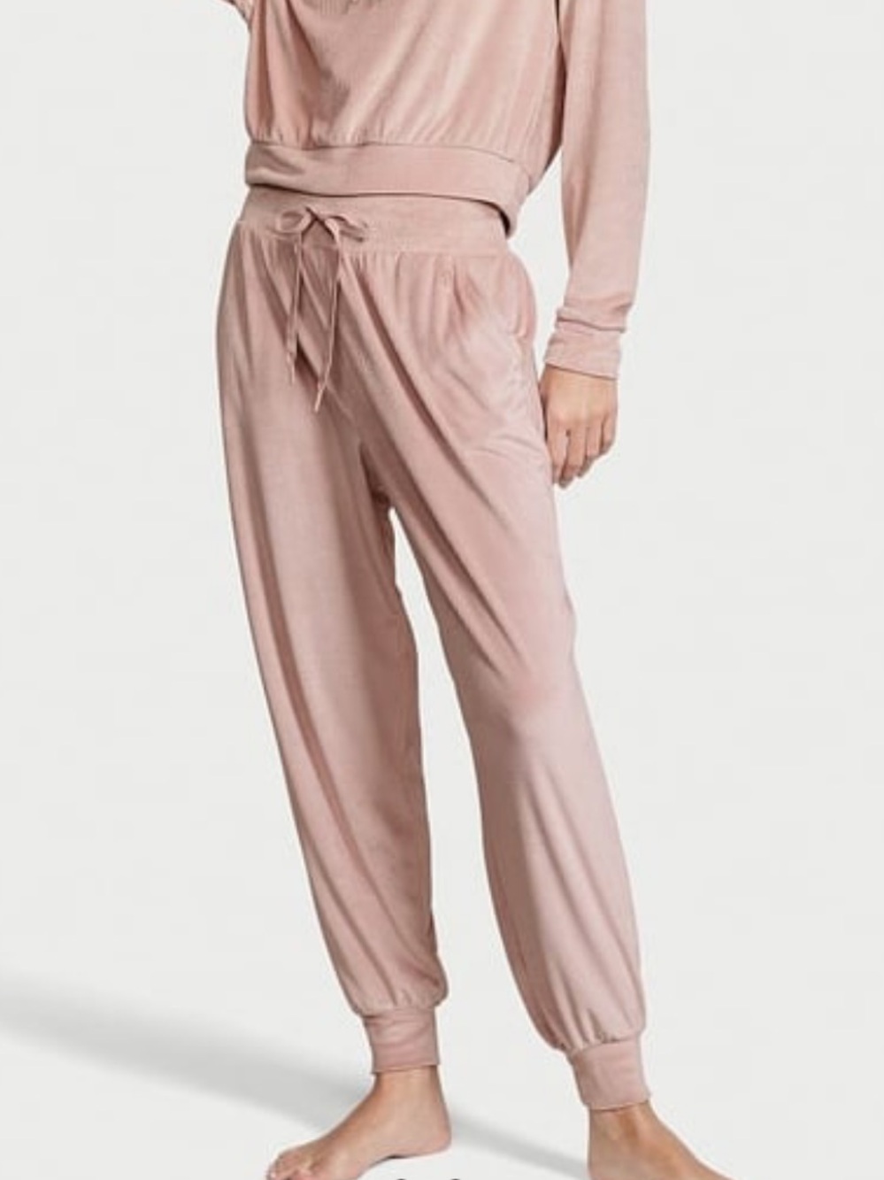 Victoria’s Secret On Point Velour Track Pants Women L Pink Joggers Y2K Lounge
